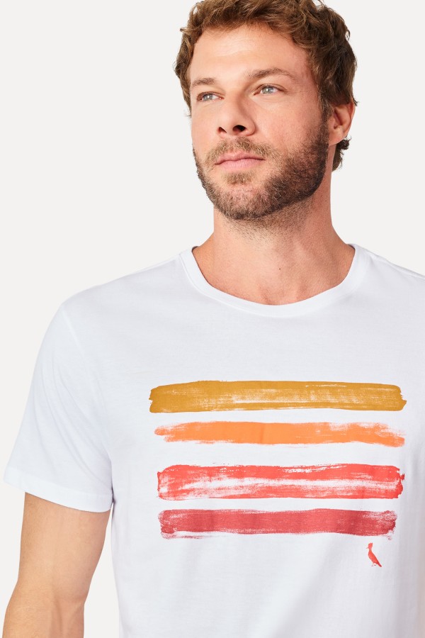 Encontraproduto.com.br - Camiseta Estampada 4 Listras Aquarela