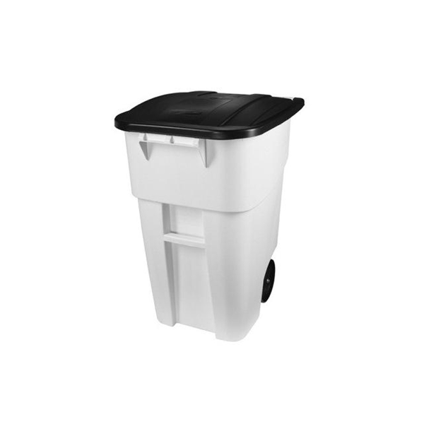 Encontraproduto.com.br - Recipiente Brute Branco com Rodas 190L Rubbermaid