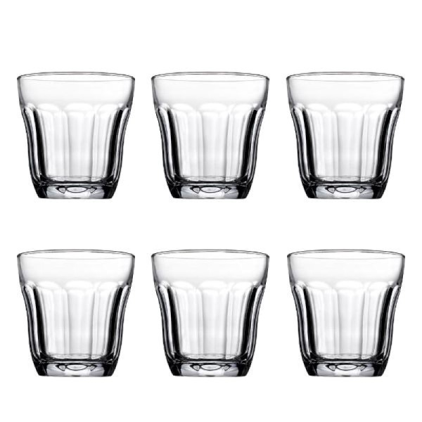 Jogo de copos baixos em vidro Pasabahçe Baroque 300ml 6 peças