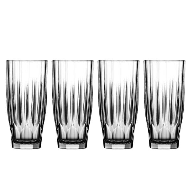 Jogo de copos altos em vidro Pasabahçe Diamond 315ml 4 peças