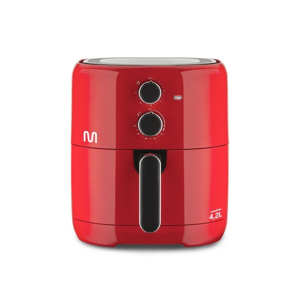 Encontraproduto.com.br - Air Fryer 4,2L Vermelha 1500w-127v com Grade, Seletor Temperatura e Timer Multi - GO209OUT [Reembalado]