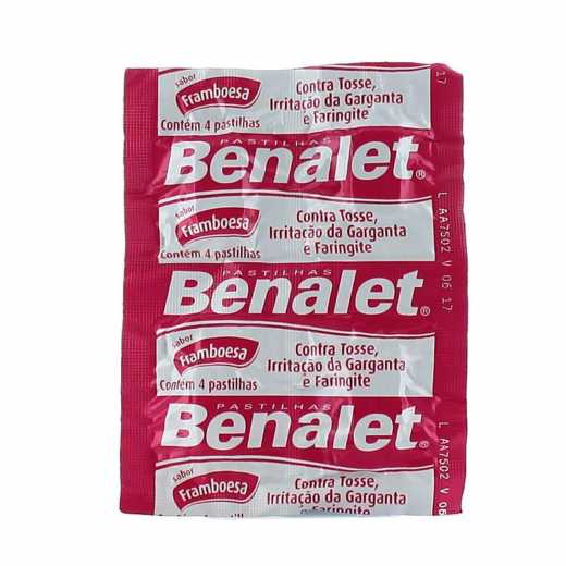 Benalet Framboesa Cartela 4 Pastilhas
