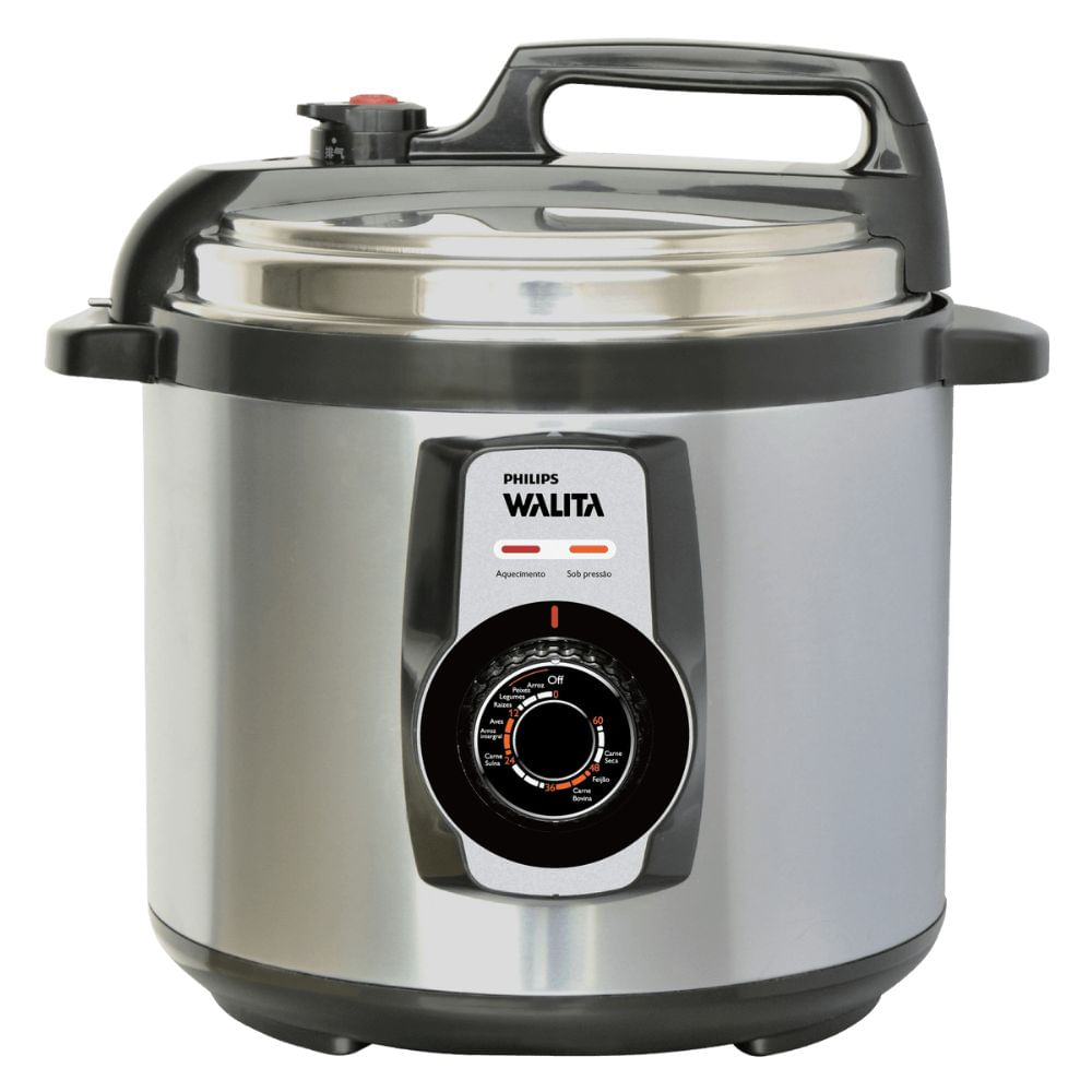 Encontraproduto.com.br - Panela de Pressão Philips Walita Elétrica RI3103/75 900W Inox 220V
