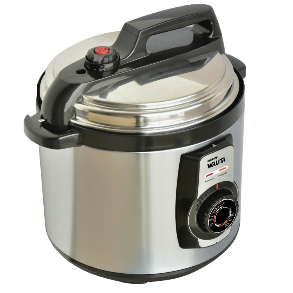 Encontraproduto.com.br - Panela de Pressão Philips Walita Elétrica RI3103/75 900W Inox 220V