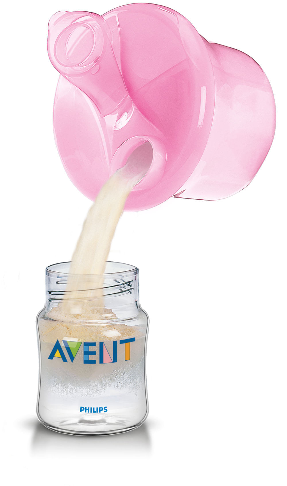 Encontraproduto.com.br - Pote Dosador de Leite em Pó Avent SCF135 Rosa