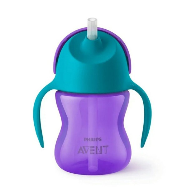 Encontraproduto.com.br - COPO TRANSIÇÃO DINOSSAURO 200ML 9M ROXO E AZUL PHILIPS AVENT