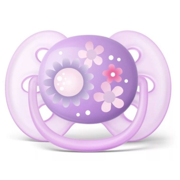 Encontraproduto.com.br - Kit Chupeta Avent Ultra Soft Decorada 6-18 Meses Menina 2 Unidades