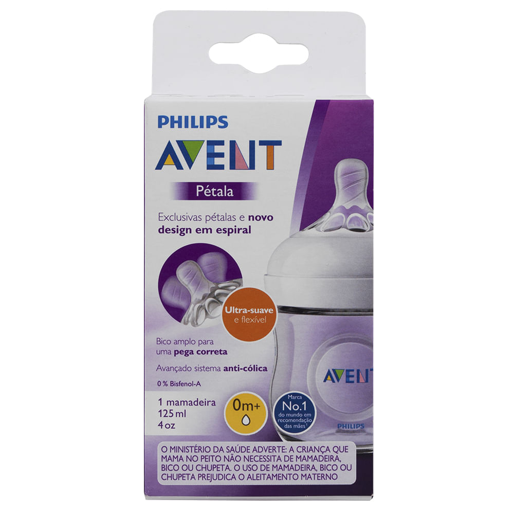 Encontraproduto.com.br - Mamadeira Philips Avent Pétala Transparente 2.0 125ml