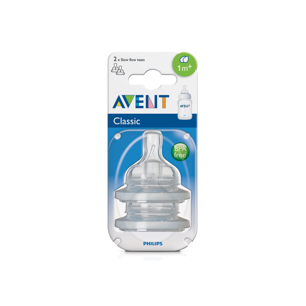 Encontraproduto.com.br - Bicos para Mamadeira Avent Anticolic 100% Silicone Nº 2 com 2 Unidades referência Scf632/27
