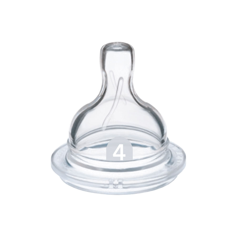Encontraproduto.com.br - Bico para Mamadeira Classic  N°4 6m  com 2 Unidades SCF63427 Avent Philips