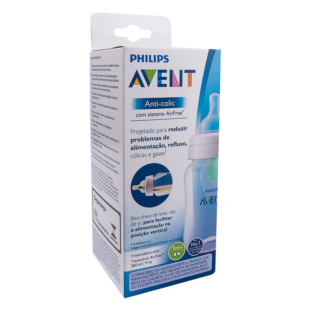 Encontraproduto.com.br - Mamadeira Philips Avent Anti Cólica 260ml+ Air Free