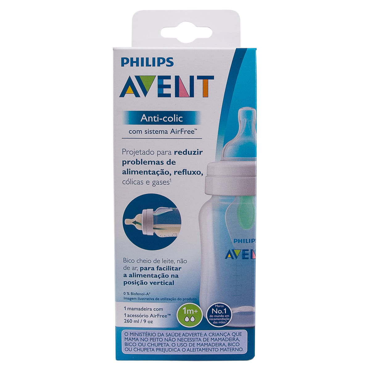 Encontraproduto.com.br - Mamadeira Philips Avent Anti Cólica 260ml+ Air Free