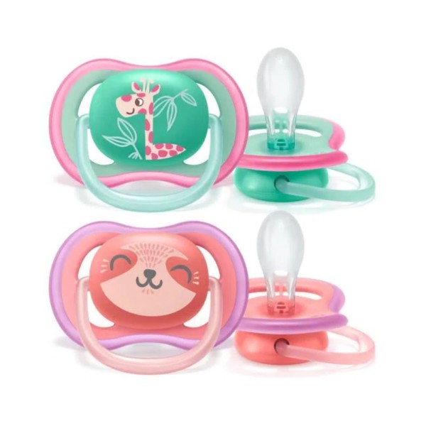 Encontraproduto.com.br - Chupeta Avent Ultra Air 18 + Meses Meninas com 2 Unidades