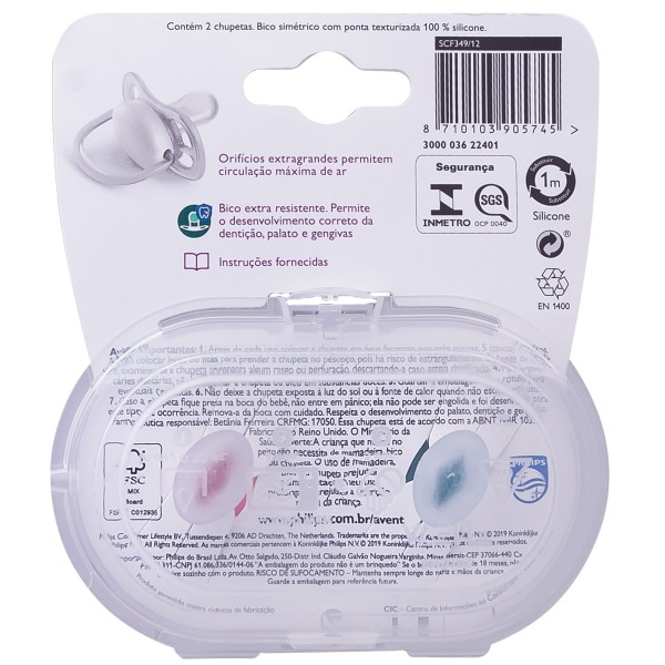 Encontraproduto.com.br - Chupeta Avent Ultra Air 18 + Meses Meninas com 2 Unidades