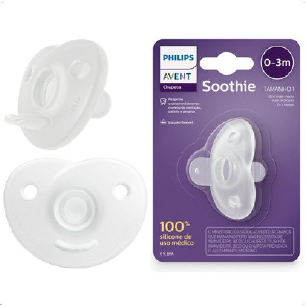 Encontraproduto.com.br - Chupeta Avent Soothies 0-3 Meses Neutra C 1 Unidade