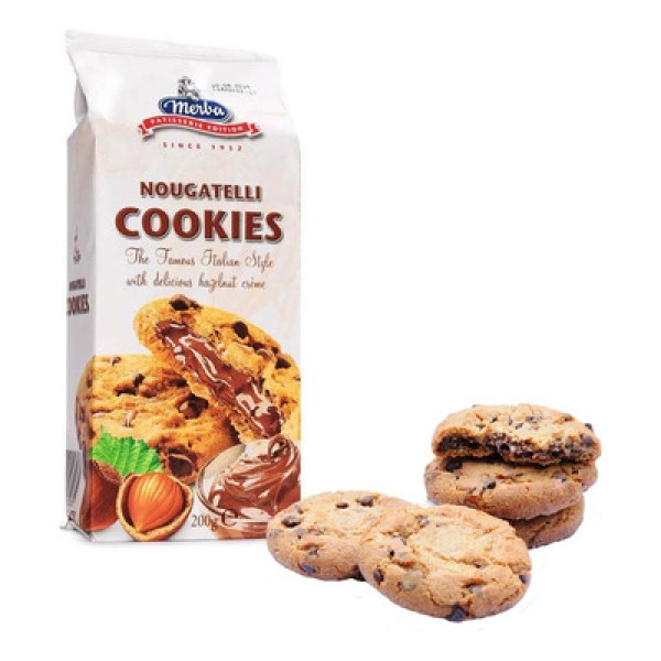 Cookies Recheado com Creme de Avelã Merba Pacote 200g