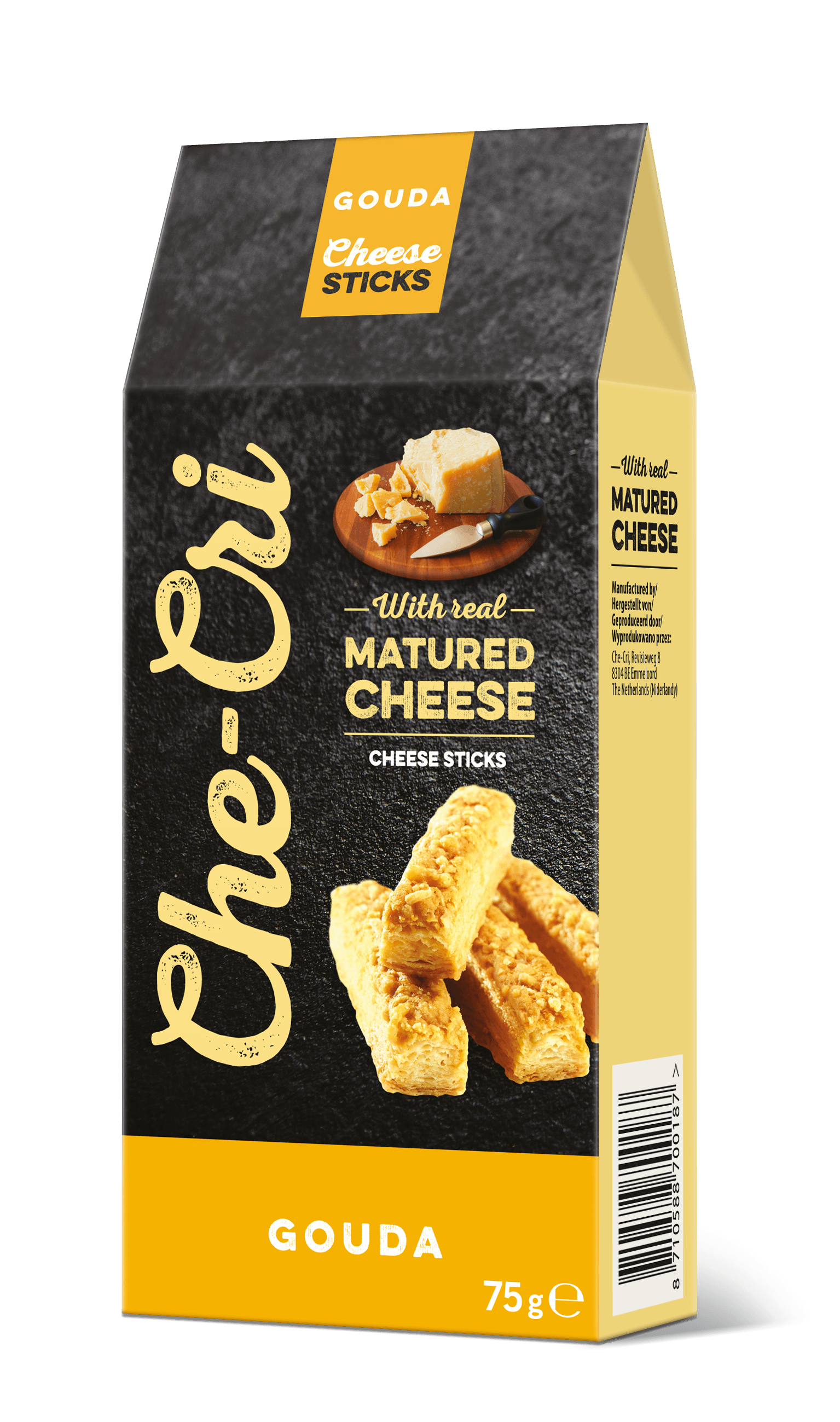 Biscoito Salgado Che - Cri Queijo Gouda Embalagem 75g