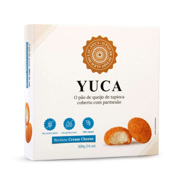 Pão de Queijo Tapioca com Parmesão e Recheio de Cream Cheese Yuca 300g