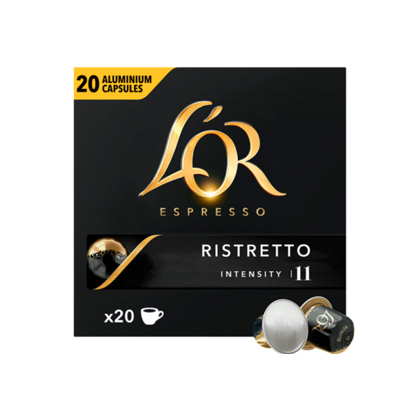 Encontraproduto.com.br - Café em Cápsulas Espresso LOR Ristretto Caixa 104g Contém 20 Unidades