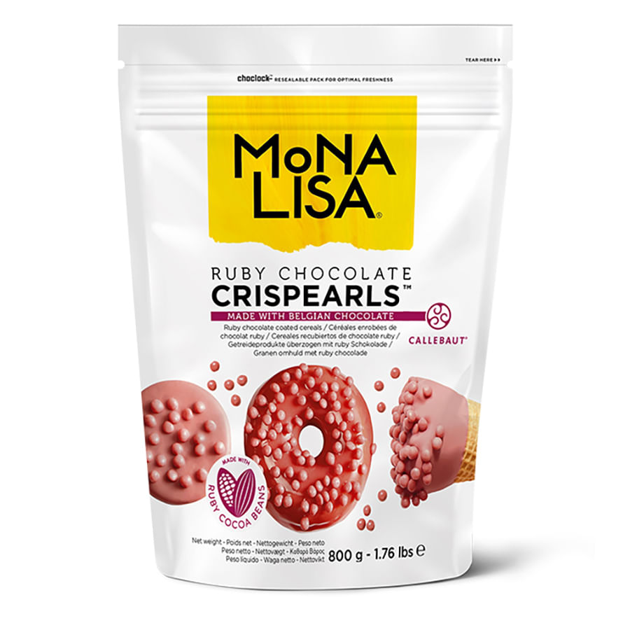 Encontraproduto.com.br - Confeito Chocolate Crispearls Monalisa Ruby 800g Callebaut
