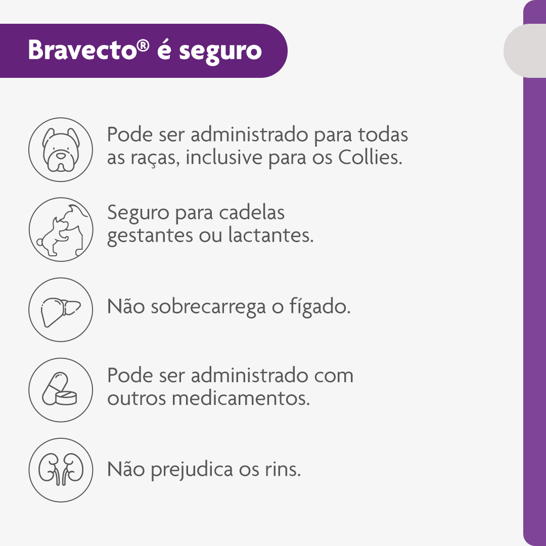 Encontraproduto.com.br - Bravecto Cães 40 a 56kg 1400mg MSD Antipulgas e Carrapatos