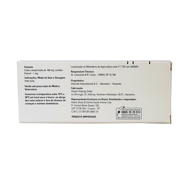 Encontraproduto.com.br - Incurin 1mg 30 comp Estriol MSD Incontinência Urinária Cadelas