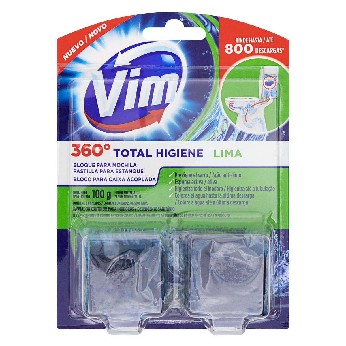 Encontraproduto.com.br - Refil Limpador Sanitário em Pedra Vim Lima 2 Unidades 100g