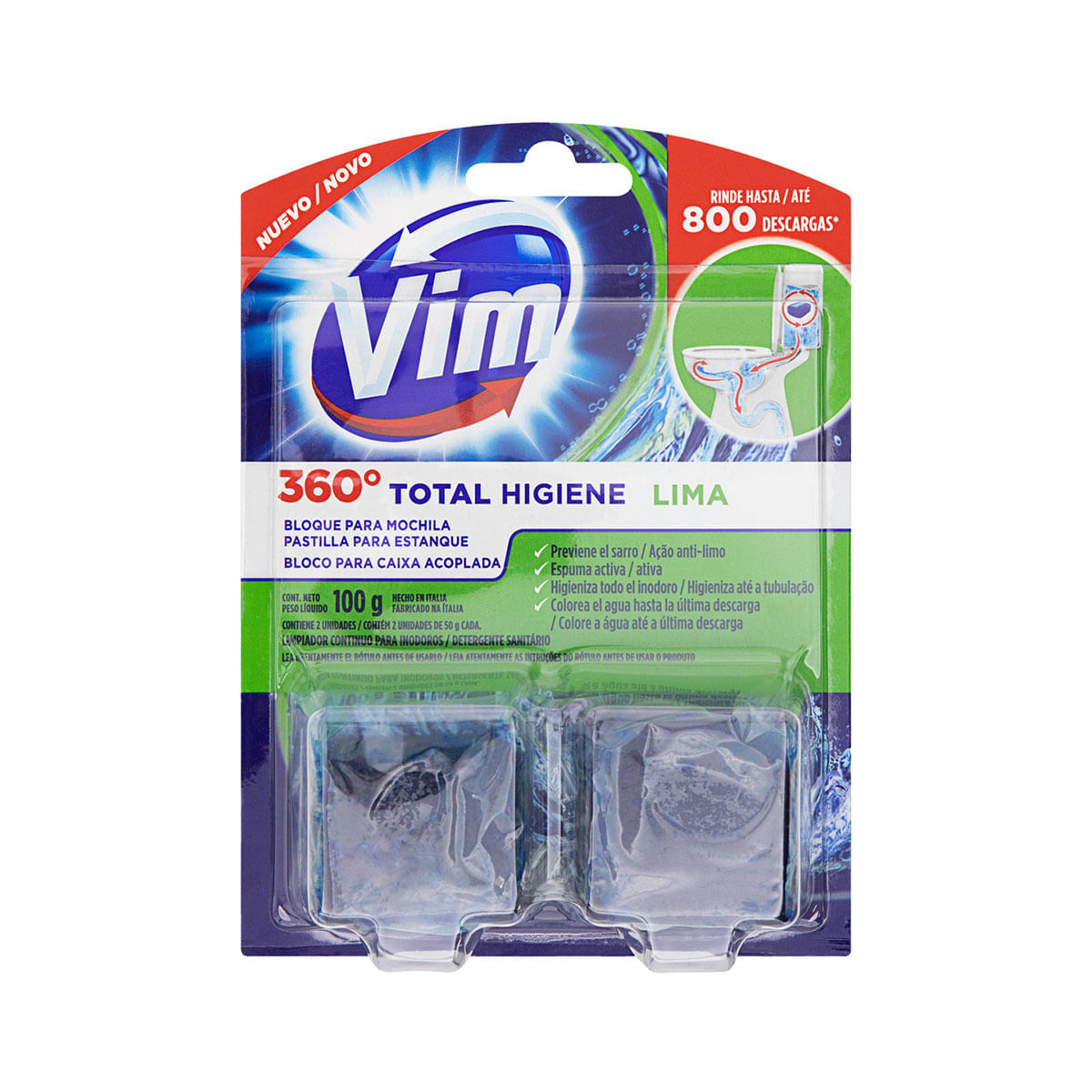 Encontraproduto.com.br - Refil Limpador Sanitário em Pedra Vim Lima 2 Unidades 100g