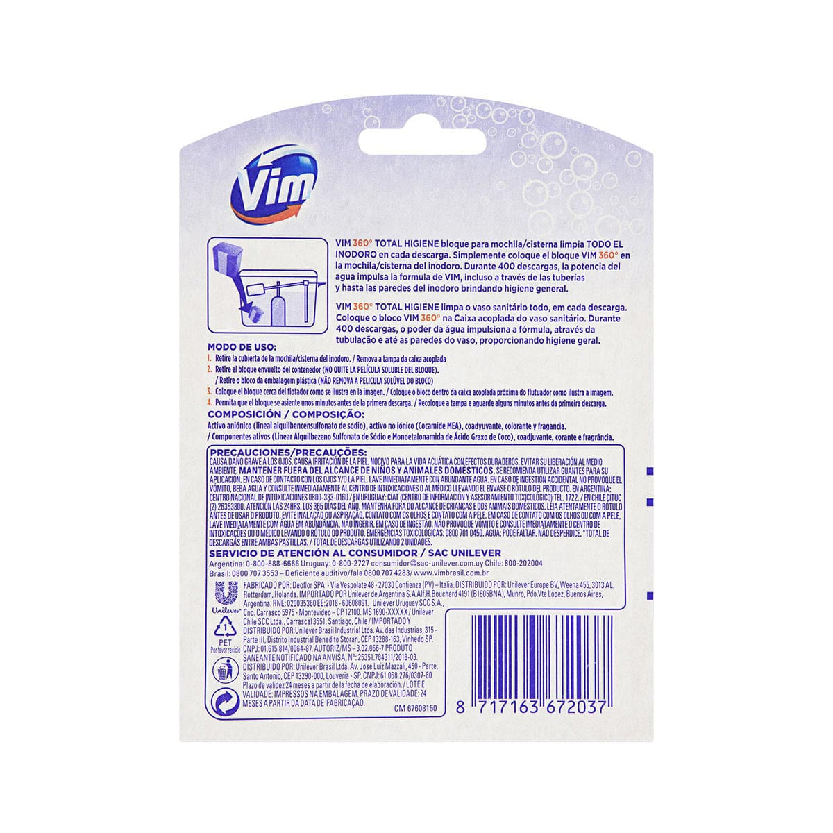 Encontraproduto.com.br - Refil Limpador Sanitário em Pedra Vim Lima 2 Unidades 100g