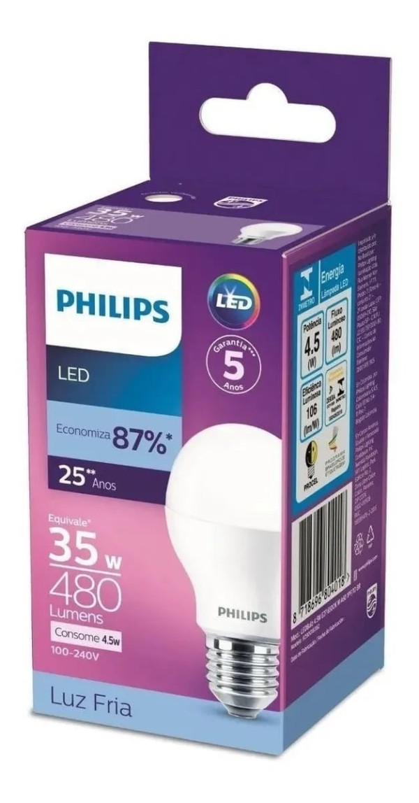 Encontraproduto.com.br - Kit 3 Lampada Led Bulbo Philips 13w Branco Frio 6500k E27