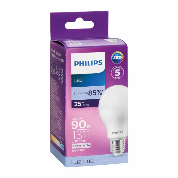 Encontraproduto.com.br - Kit 3 Lampada Led Bulbo Philips 13w Branco Frio 6500k E27