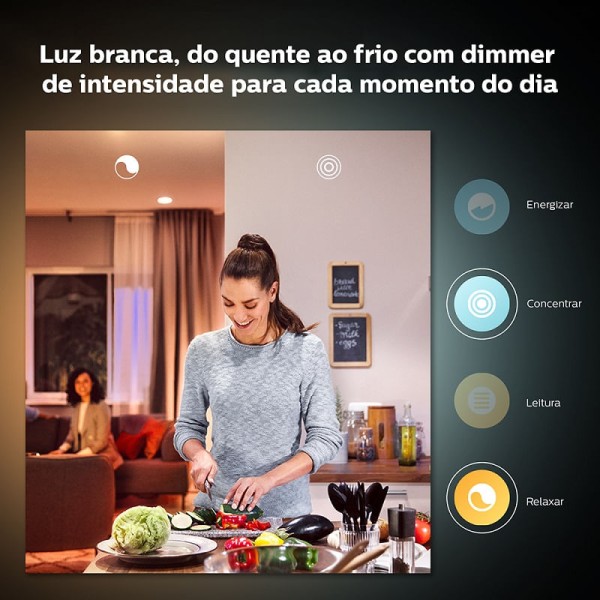 Encontraproduto.com.br - Philips Hue Lâmpada 9W A60 E27 Inteligente Controlada Por Wifi E Bluetooth Philips