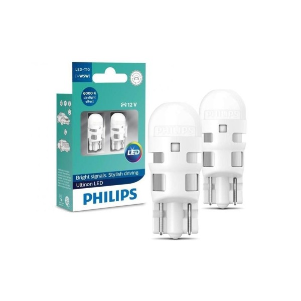 Encontraproduto.com.br - Par Lâmpada LED T10 Pingão W5W Philips Ultinon LED