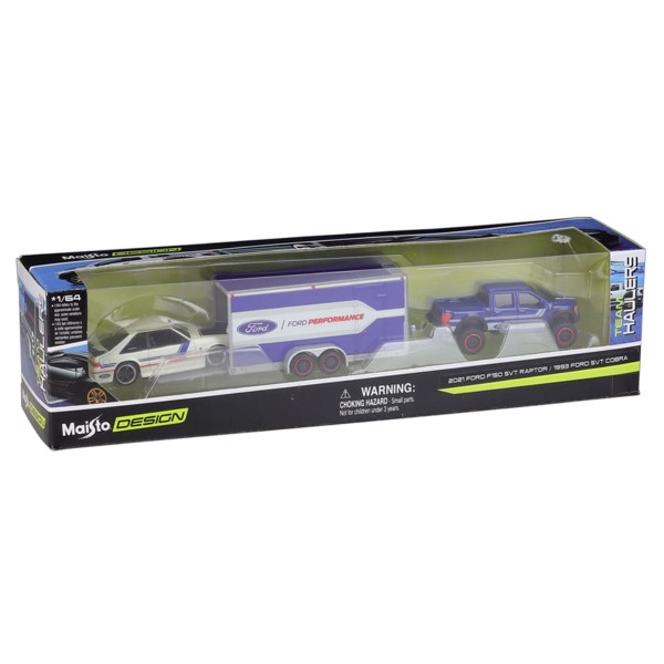 Encontraproduto.com.br - Miniatura Picape Ford F150 Svt E Trailer Com Svt Cobra 1/64 Maisto 11404