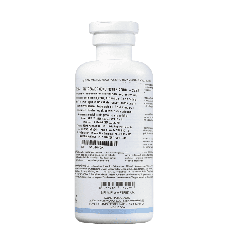 Encontraproduto.com.br - COND.KEUNE 250ML SILVER SAVIOR