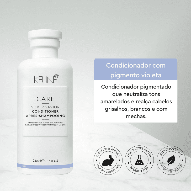 Encontraproduto.com.br - COND.KEUNE 250ML SILVER SAVIOR