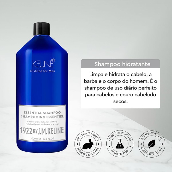 Encontraproduto.com.br - Shampoo Keune 1922 Essential 1000 ml