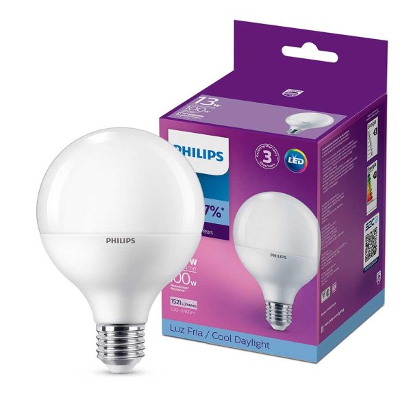 Lâmpada Led Philips Globe G93 13W bivolt E27 - Amarela - 13W
