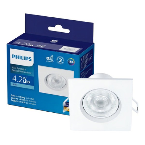 Spot Led Embutir Quadrado MR16 Philips 6500K