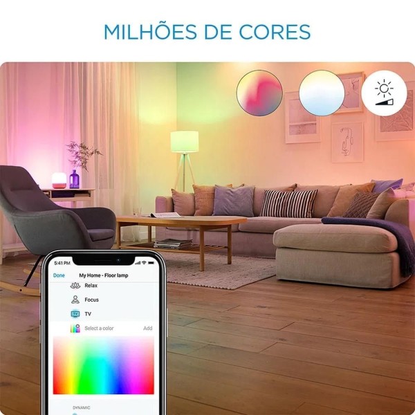 Encontraproduto.com.br - Luminária LED De Embutir Redonda 8,3W 127V Rgb Wi-Fi Wiz Philips