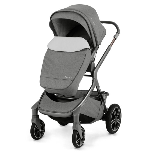 Encontraproduto.com.br - Carrinho de Bebê + Moisés Combo Demi Grow Cinza Threaded - Nuna