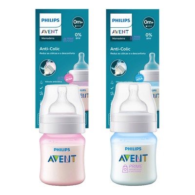 Mamadeira Anti-Cólica Azul - 125ml