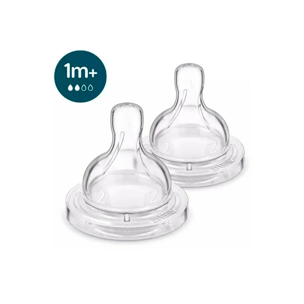 Encontraproduto.com.br - Bico de Mamadeira Philips Avent Anti-colic Fluxo Lento Com 2 Unidades