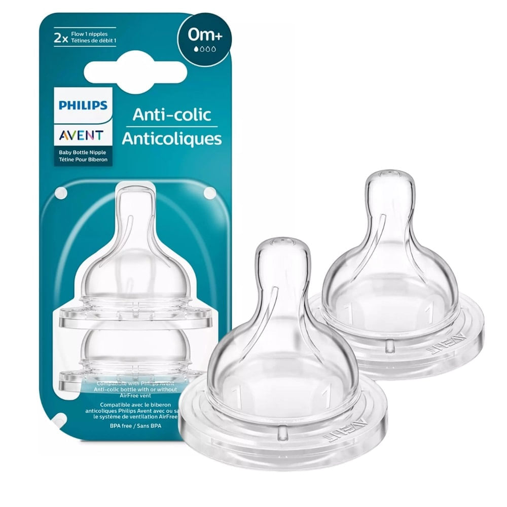 Encontraproduto.com.br - Bico de Mamadeira Philips Avent Anti-colic Recém Nascido Com 2 Unidades