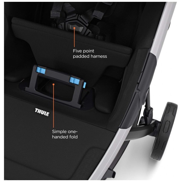 Encontraproduto.com.br - Carrinho de Bebê para Passeio Dobrável e Ultraleve, Thule, Preto