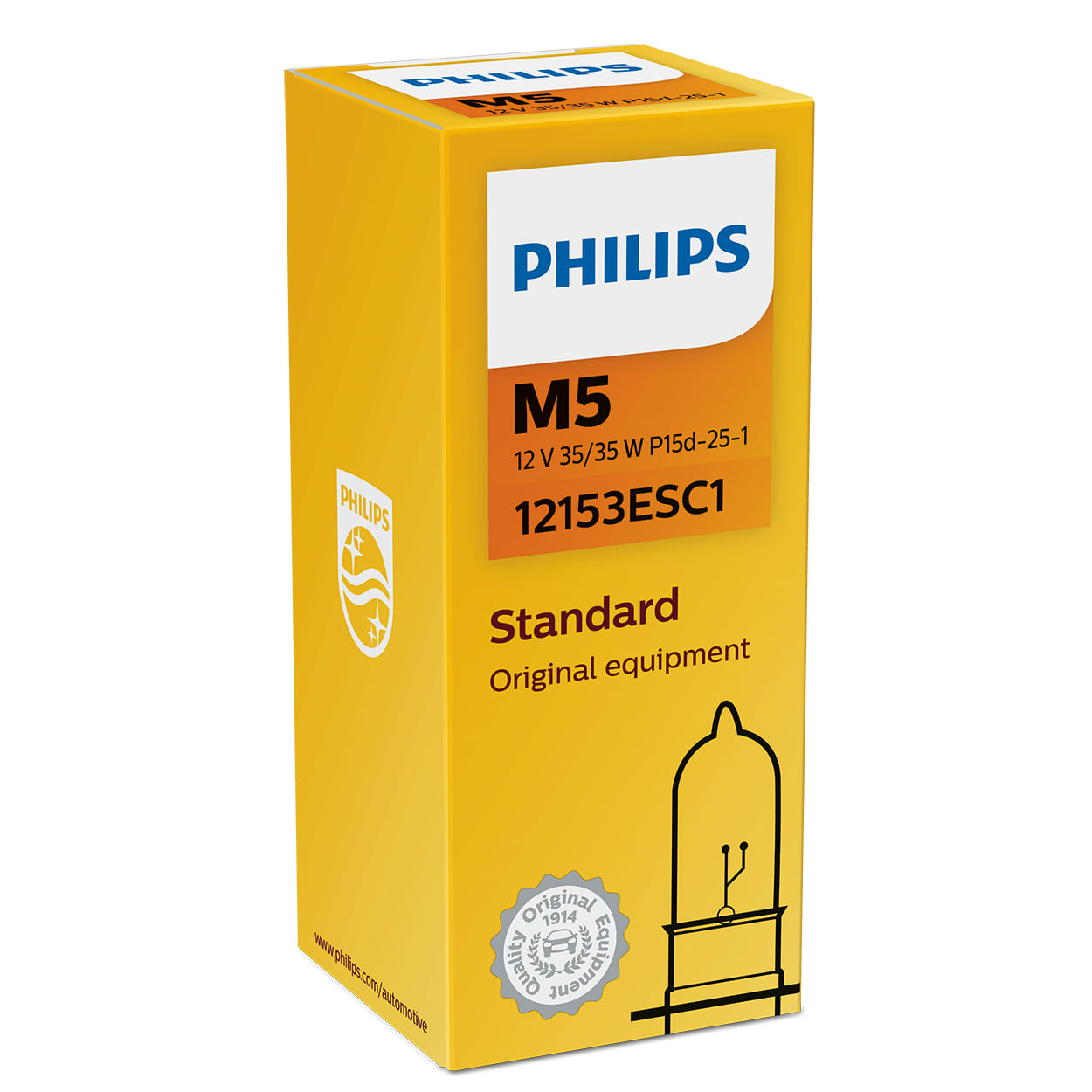 Encontraproduto.com.br - Lâmpada Phillips Standard M5 3400K 35/35W 12V  Biz 100 125 NXR 150 Bros Yamaha Neo