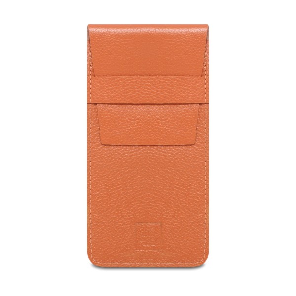 Porta Óculos de Couro Laranja M