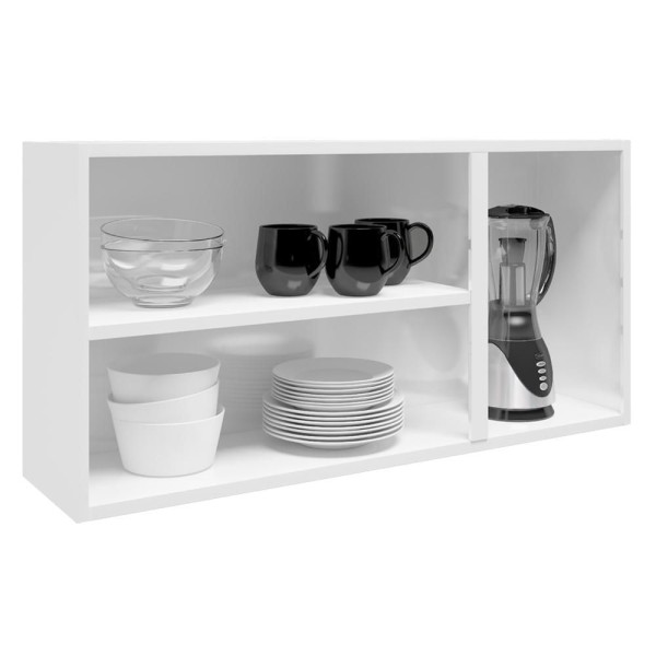 Encontraproduto.com.br - Armário de Cozinha Aéreo Aço 3 Portas Branco Múltipla Bertolini