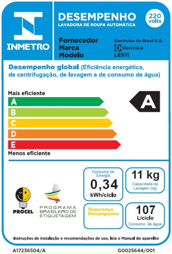 Encontraproduto.com.br - Lavadora de Roupas Automática Electrolux 11kg Essencial Care LES11 com 10 Programas de Lavagem Branca