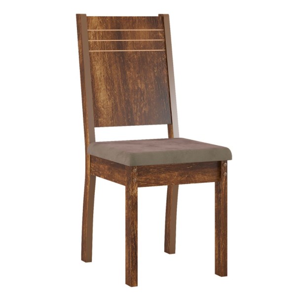 Encontraproduto.com.br - Mesa de Jantar 4 Cadeiras Com Tampo de Vidro Rustico Urca Spazzio Sonetto Móveis